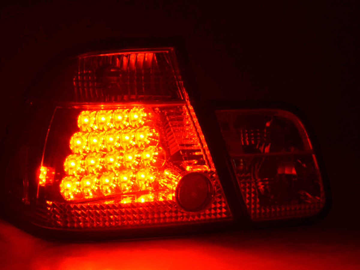 LED taillights set BMW 3 Series Sedan Type E46 01-05 chrome