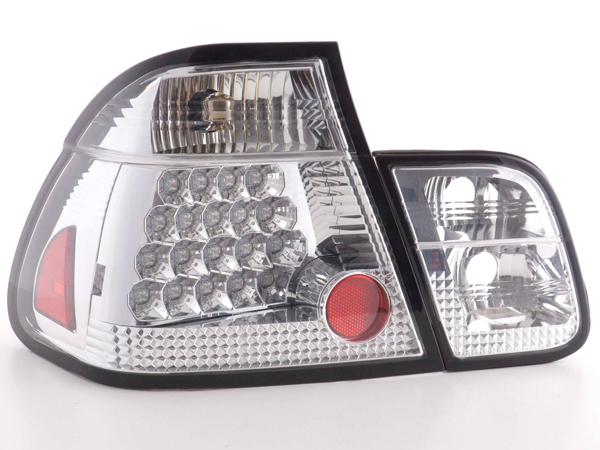 LED taillights set BMW 3 Series Sedan Type E46 01-05 chrome