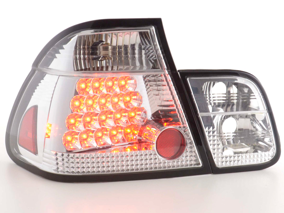 LED taillights set BMW 3 Series Sedan Type E46 01-05 chrome