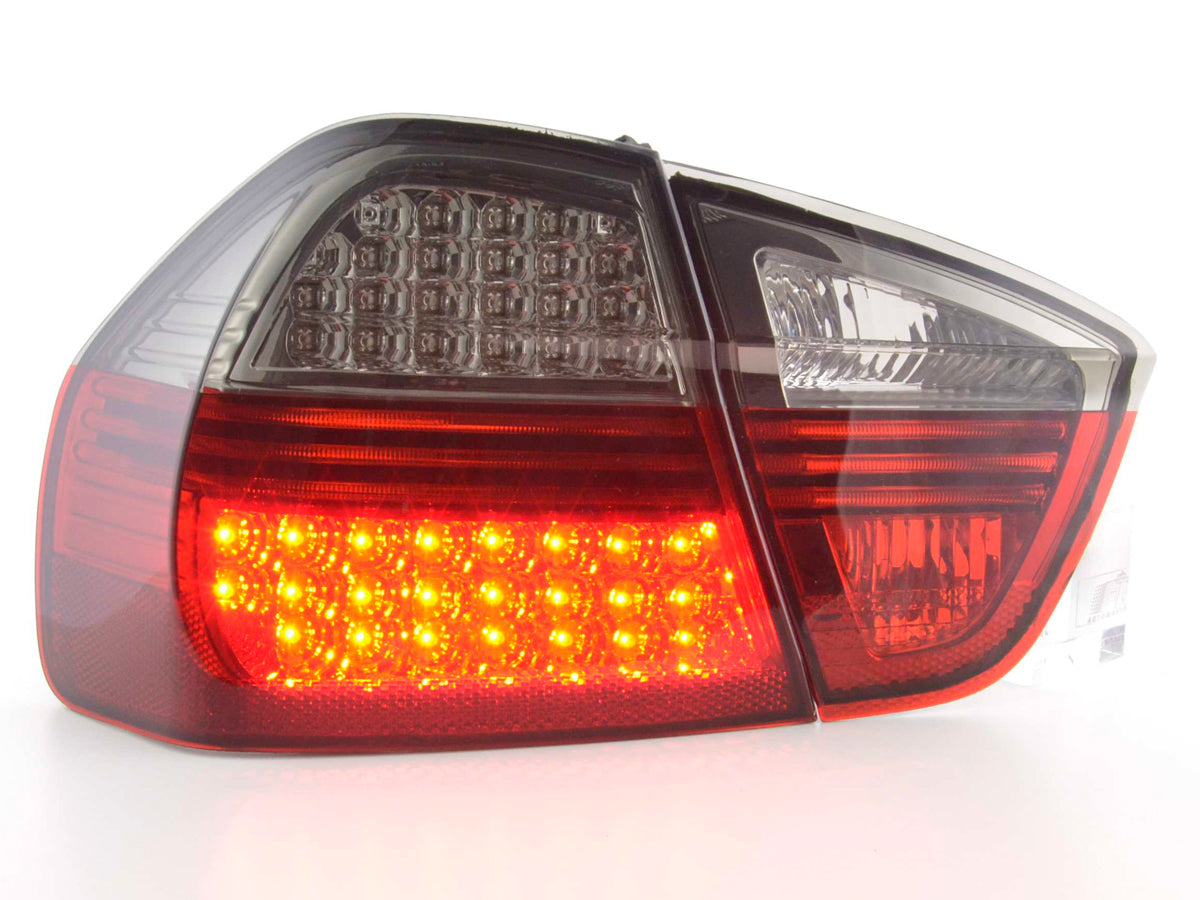 LED taillights set BMW 3 Series Sedan Type E90 05-08 black/red