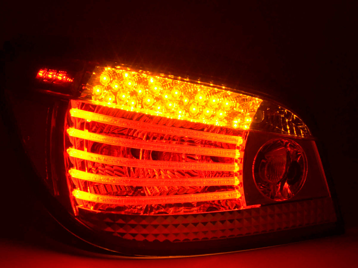 LED taillights set BMW 5 Series Sedan Type E60 04-07 chrome
