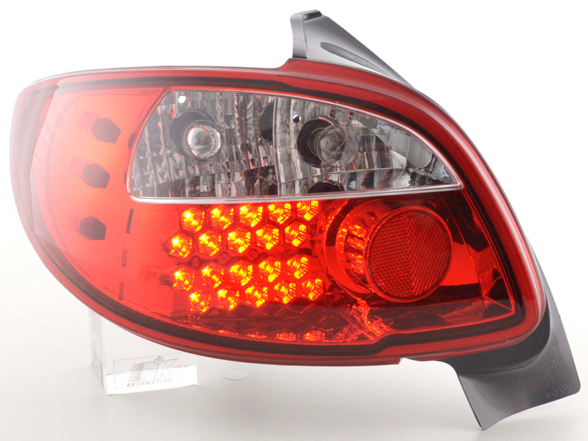 LED taillights set Peugeot 206 3/5 doors without Cabrio 98-05 red