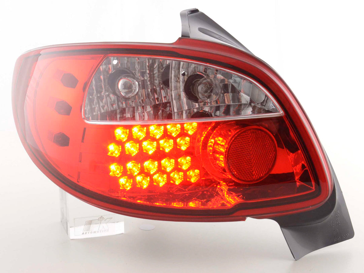 LED taillights set Peugeot 206 3/5 doors without Cabrio 98-05 red