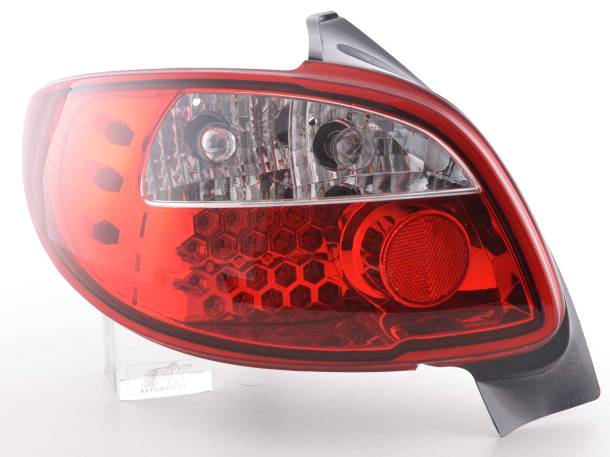 LED taillights set Peugeot 206 3/5 doors without Cabrio 98-05 red