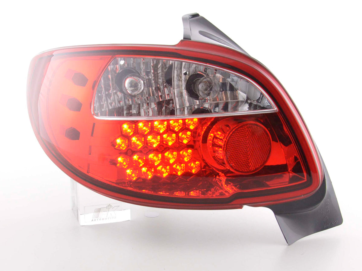 LED taillights set Peugeot 206 3/5 doors without Cabrio 98-05 red