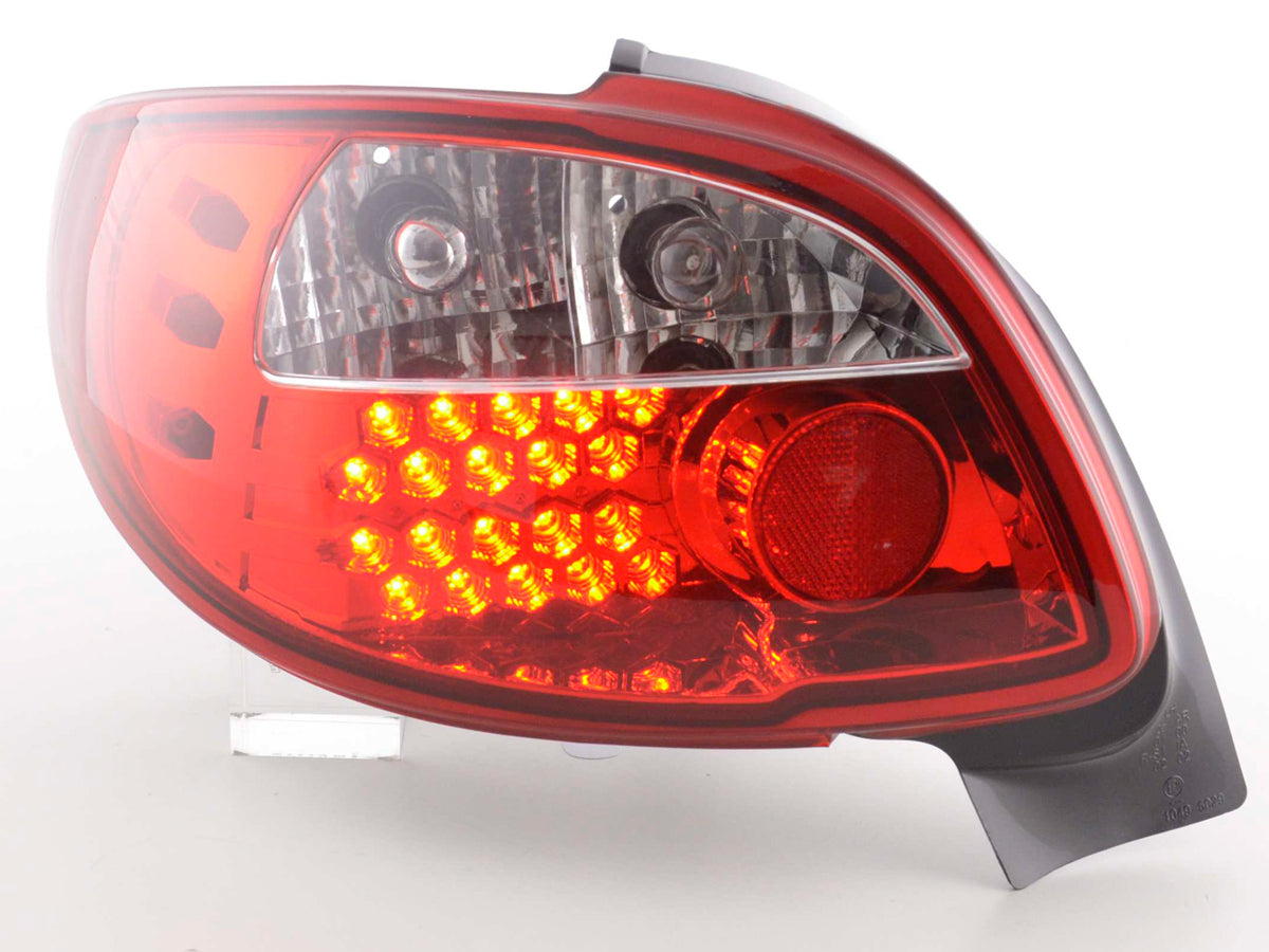 LED taillights set Peugeot 206 CC Cabrio 98-05 clear/red
