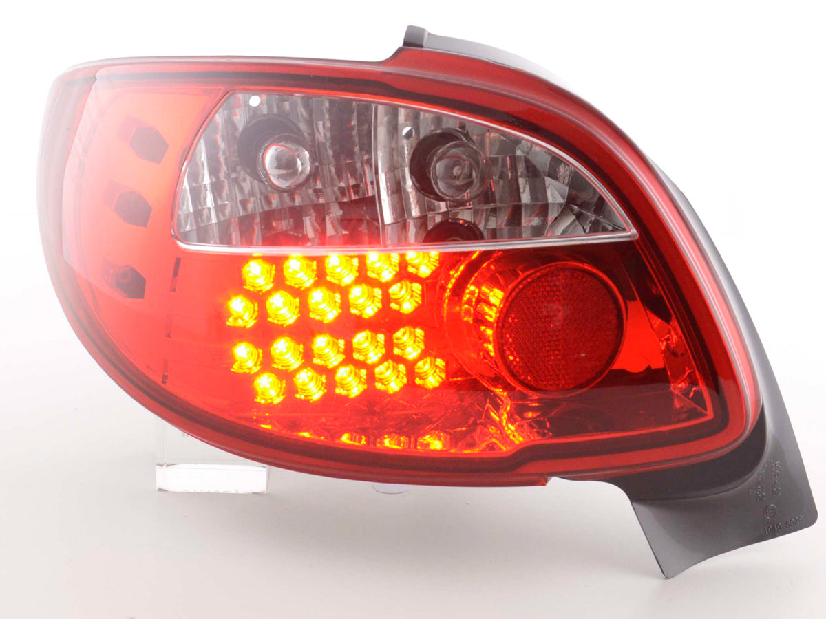 LED taillights set Peugeot 206 CC Cabrio 98-05 clear/red