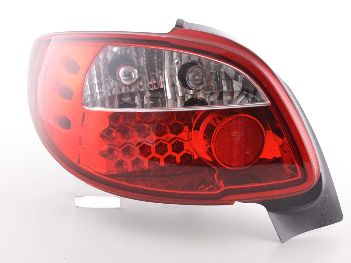 LED taillights set Peugeot 206 CC Cabrio 98-05 clear/red
