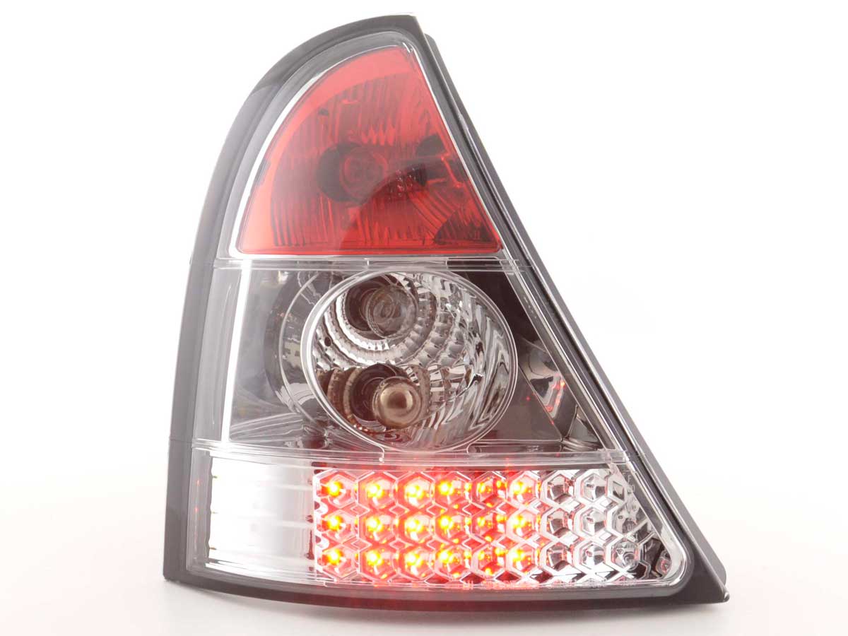 LED taillights set Renault Clio Type B 98-01 chrome