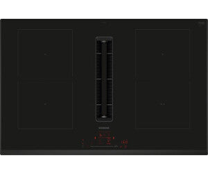 Siemens ED851HQ26E Series iQ500 induction hob with extractor hood, 80cm, black