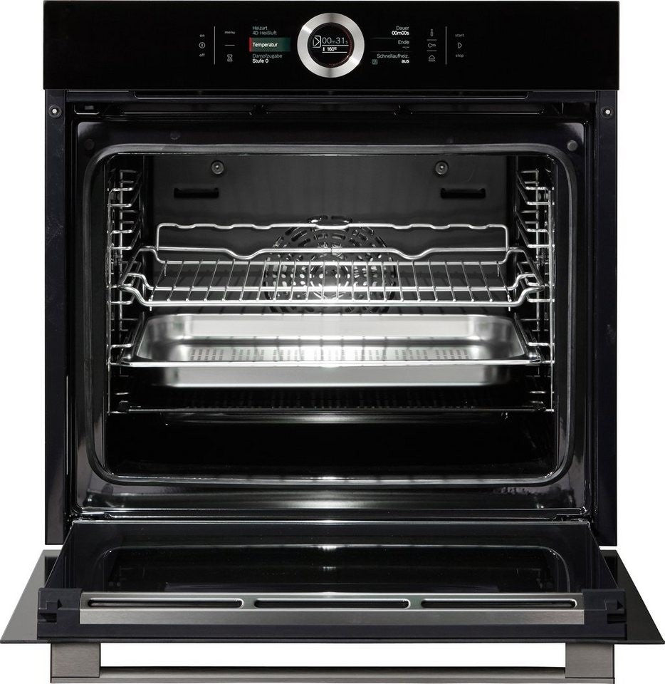 Bosch HSG636BB1 Series 8 built-in electric oven, steam, black