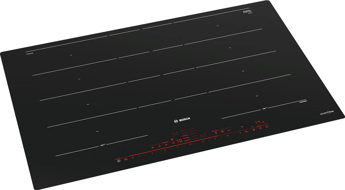 Bosch PXY801DW4E Series 8 integrated induction hod, 80 cm, glass ceramic, black 