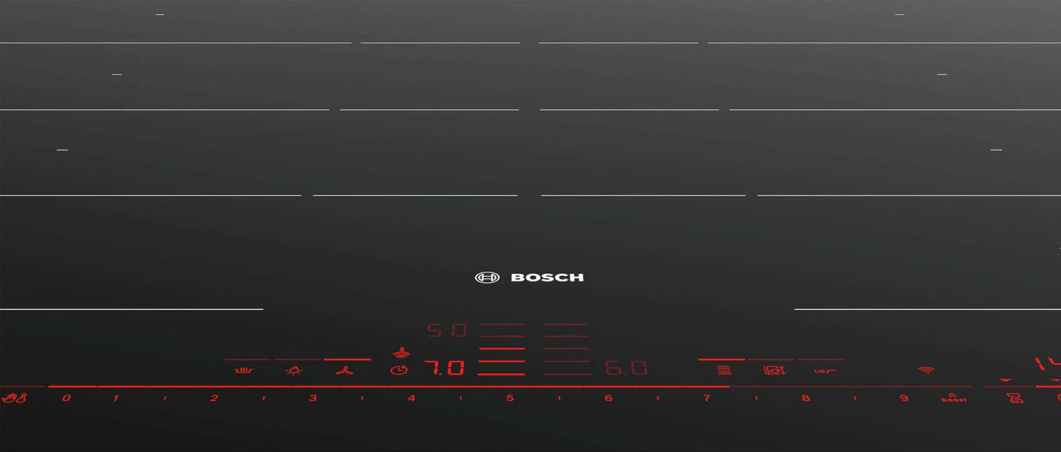 Bosch PXY801DW4E Series 8 integrated induction hod, 80 cm, glass ceramic, black 
