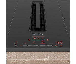 Siemens ED851HQ26E Series iQ500 induction hob with extractor hood, 80cm, black