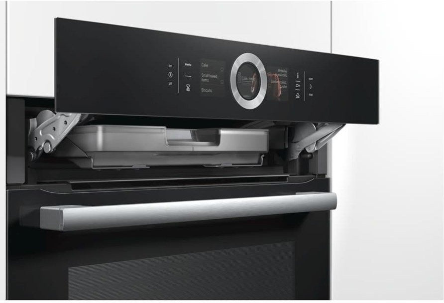 Bosch HSG636BB1 Series 8 built-in electric oven, steam, black