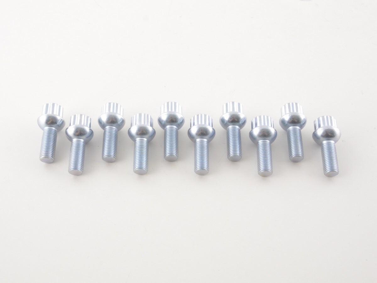 Radschrauben Set (10 Stk.) Schaftlänge 29mm Kugelbund silber M12x1,5