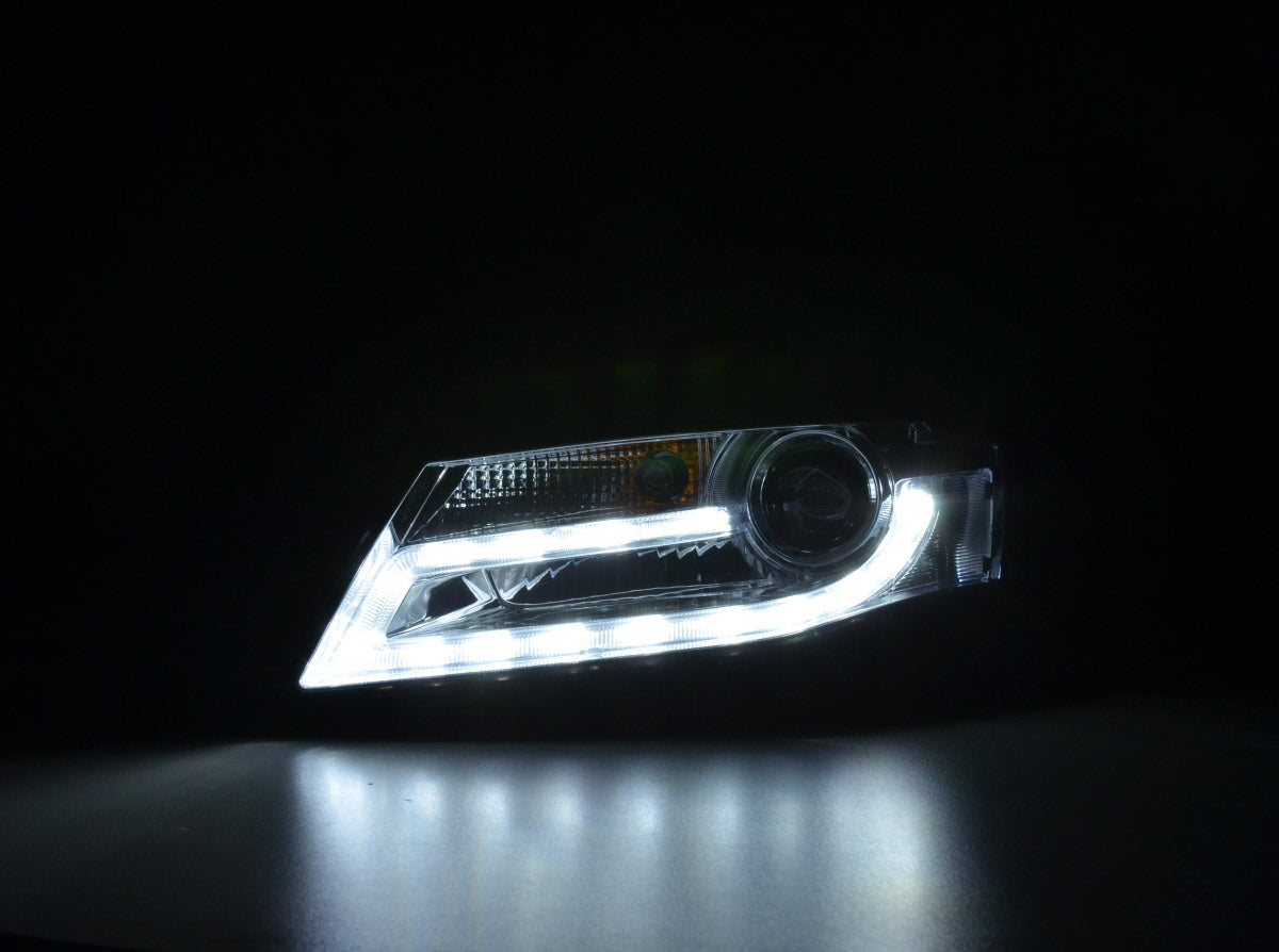 Scheinwerfer Set Xenon Daylight LED Tagfahrlicht Audi A4 B8 8K  07-11 chrom