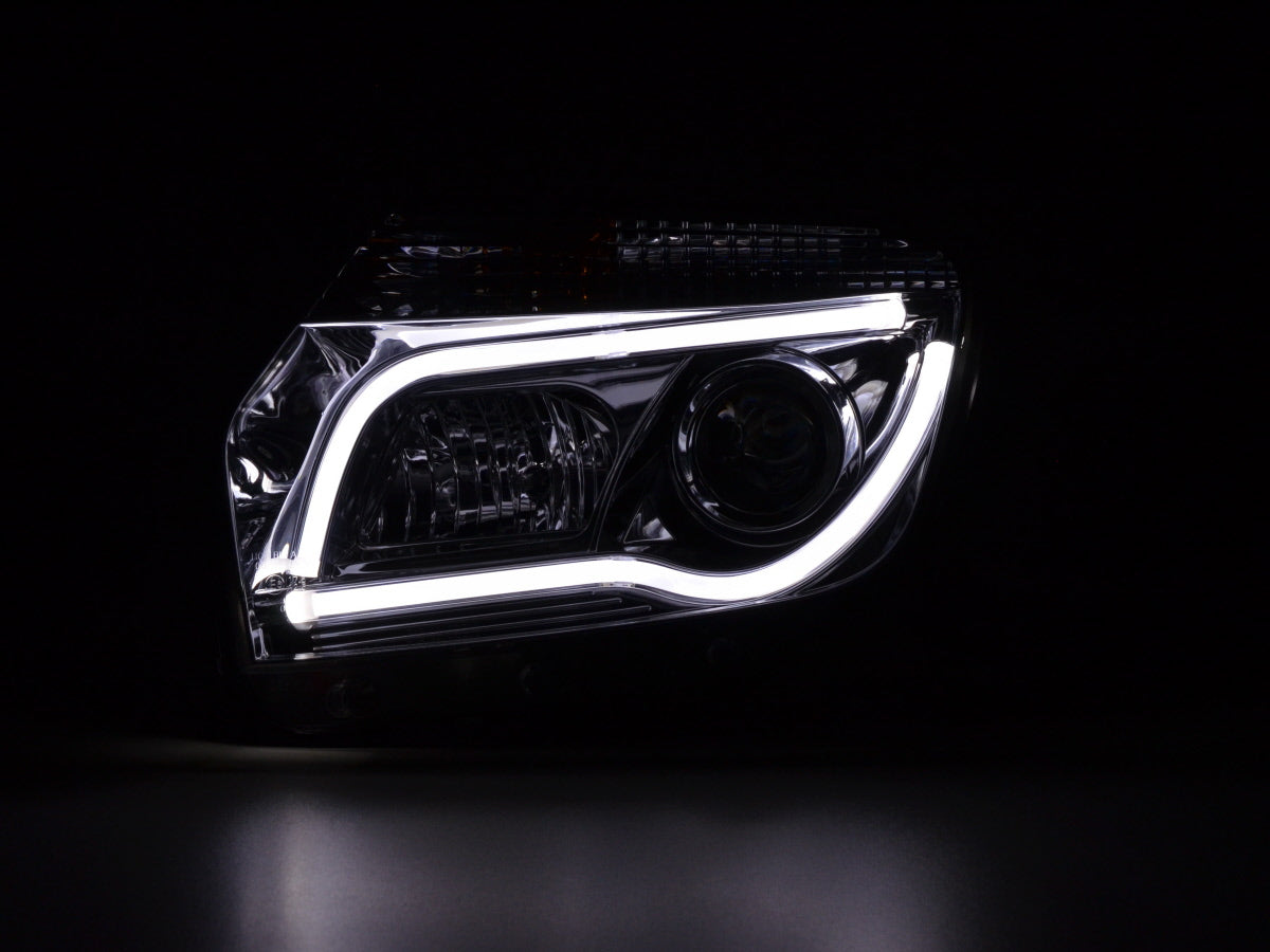 Headlight set Daylight LED DRL look Dacia Duster 10-13 chrome