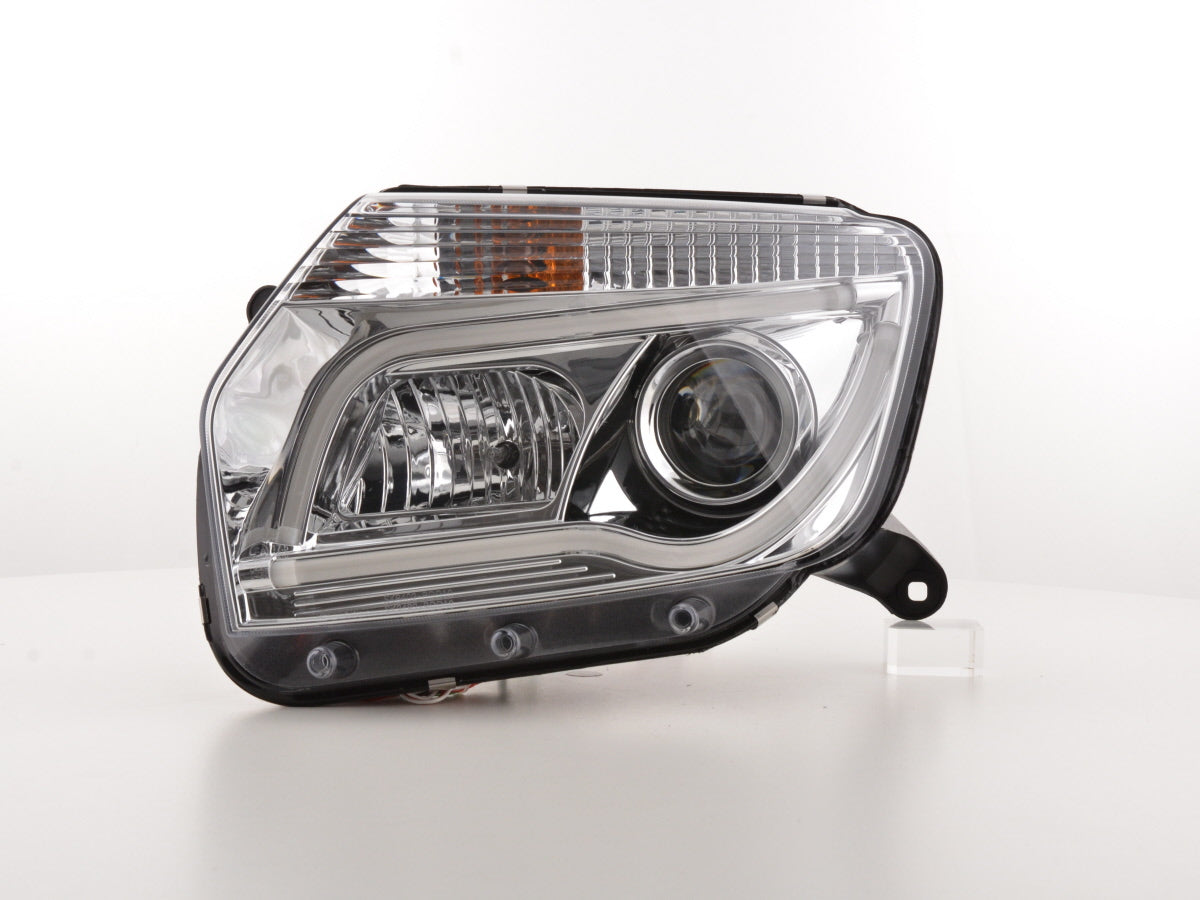 Headlight set Daylight LED DRL look Dacia Duster 10-13 chrome