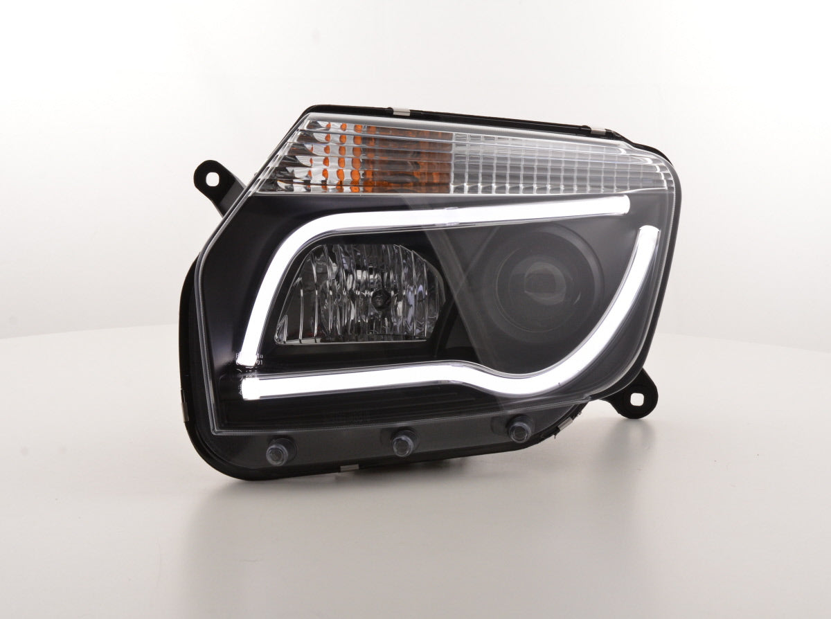 Headlight set Daylight LED DRL look Dacia Duster 10-13 black