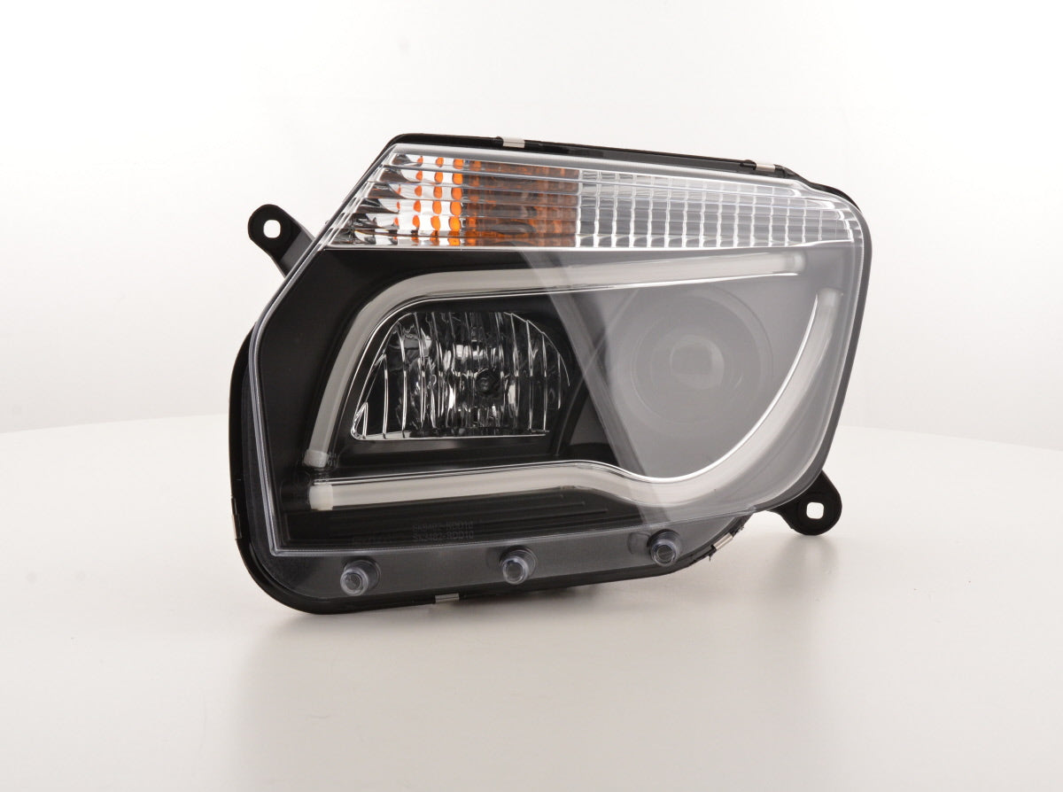 Headlight set Daylight LED DRL look Dacia Duster 10-13 black