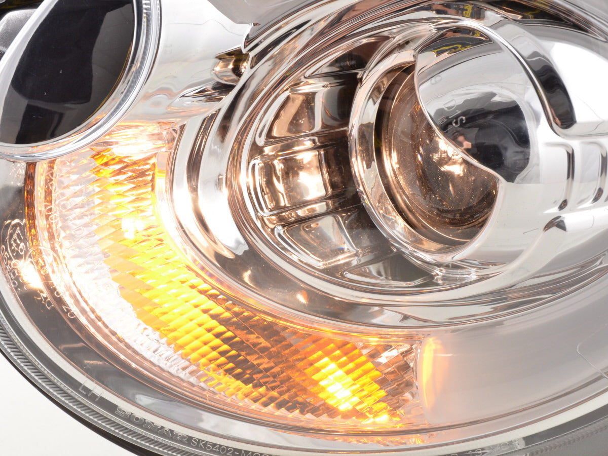 Headlight set Daylight LED DRL look Mini One / Cooper 06-10 chrome