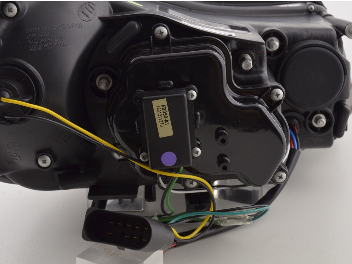 Headlight set Daylight LED DRL look Skoda Octavia from 2009 black