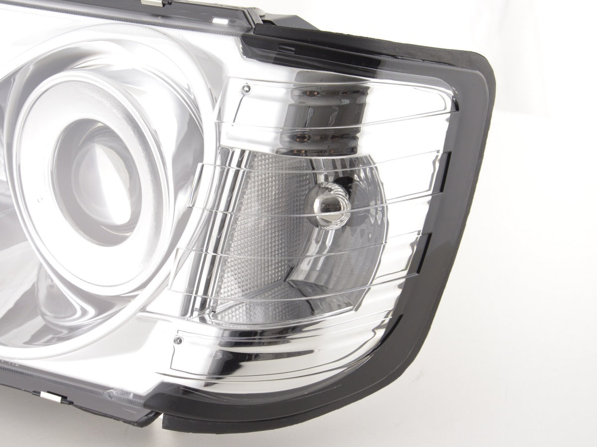 Headlight set Mercedes E-Class type W124 85-93 chrome