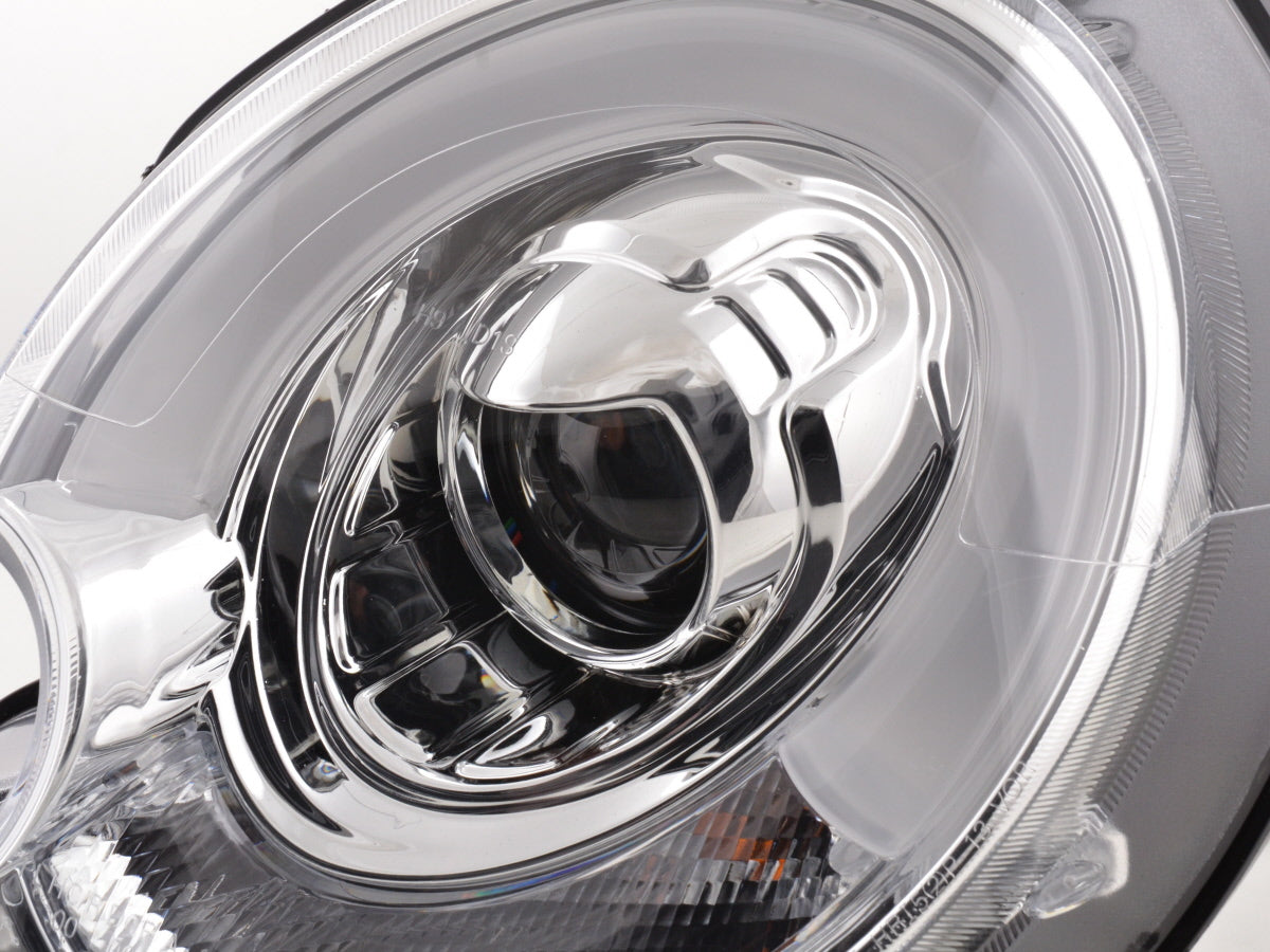 Headlight set Daylight LED DRL look Mini One / Cooper 06-10 chrome