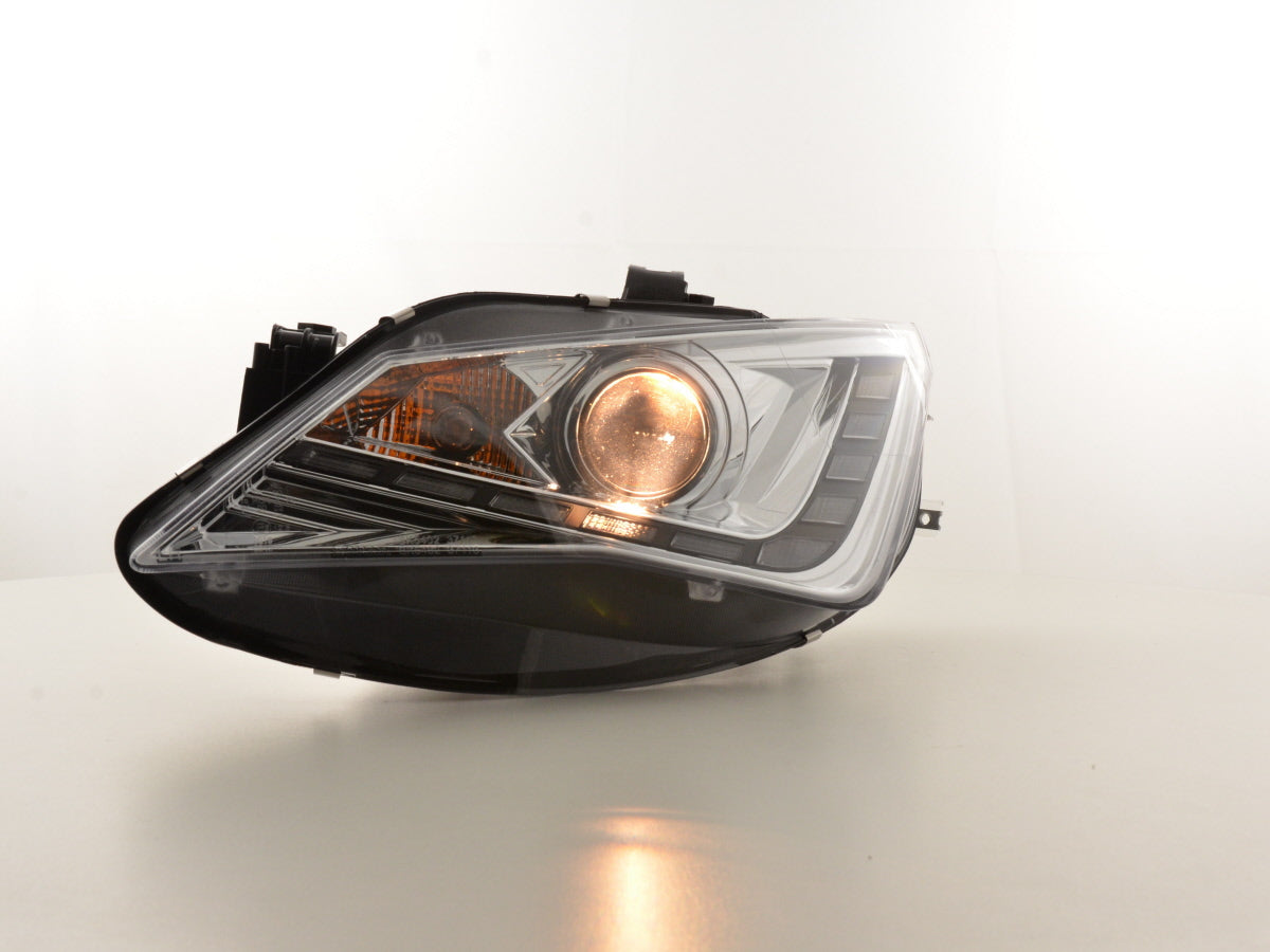 Headlight set Daylight LED TFL-optic Seat Ibiza 6J from 2012 chrome