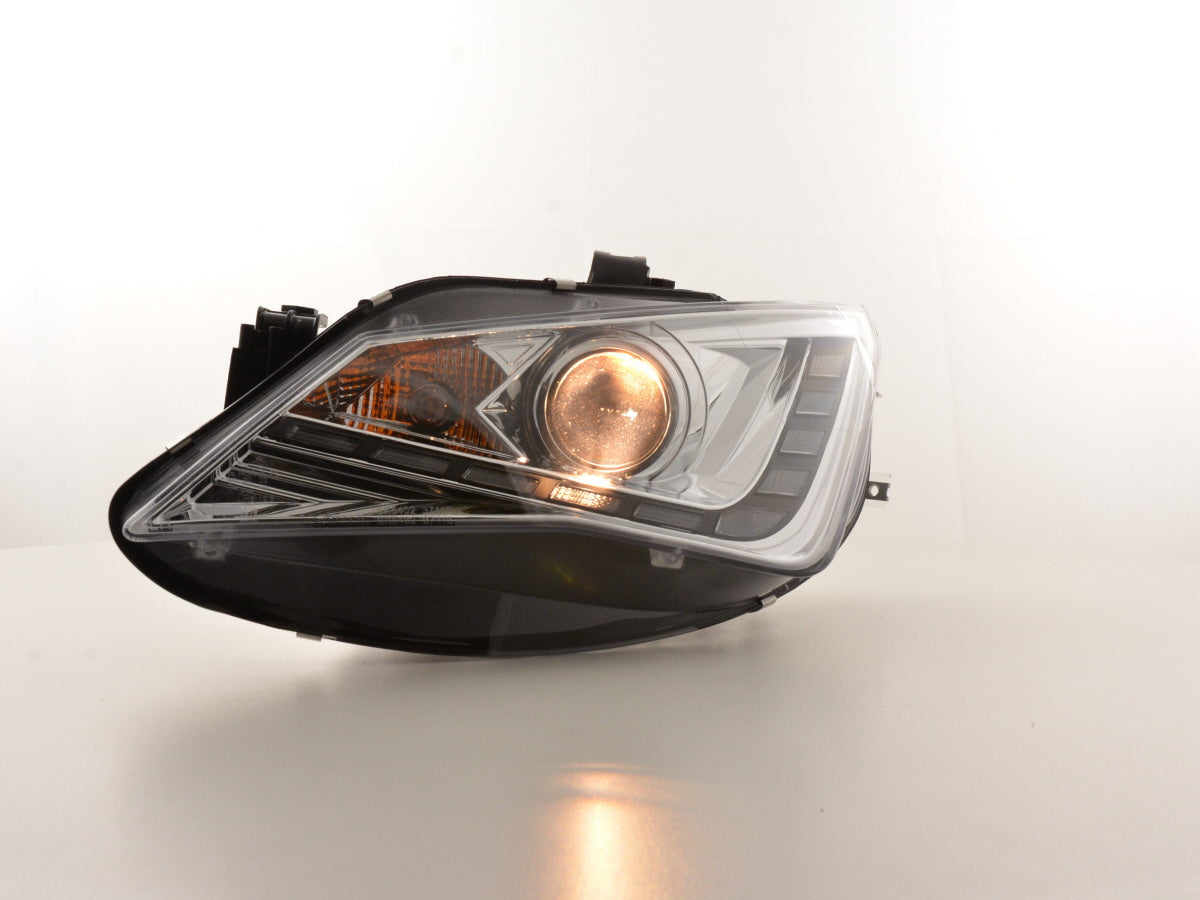Headlight set Daylight LED TFL-optic Seat Ibiza 6J from 2012 chrome