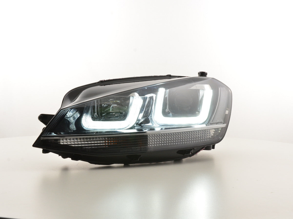 Scheinwerfer Set Daylight LED Tagfahrlicht VW Golf 7  ab 2012 schwarz/chrom