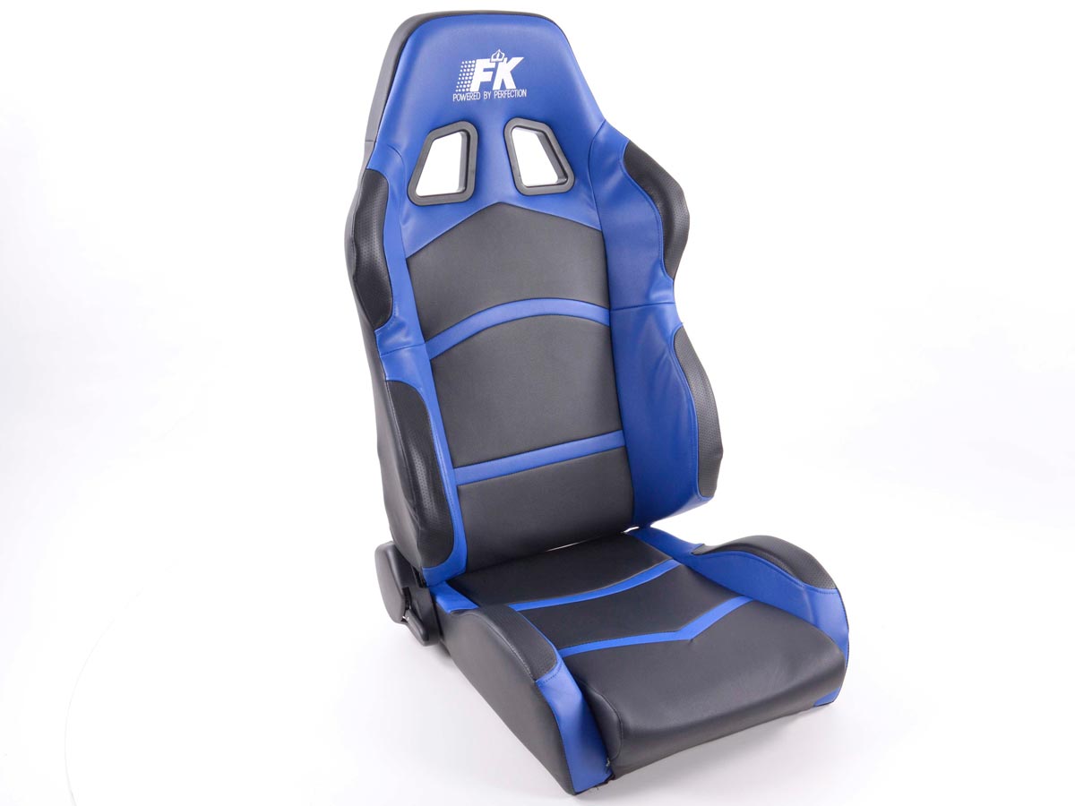 FK sports seats car full bucket seats set Race 1 with glossy fiberglass cover