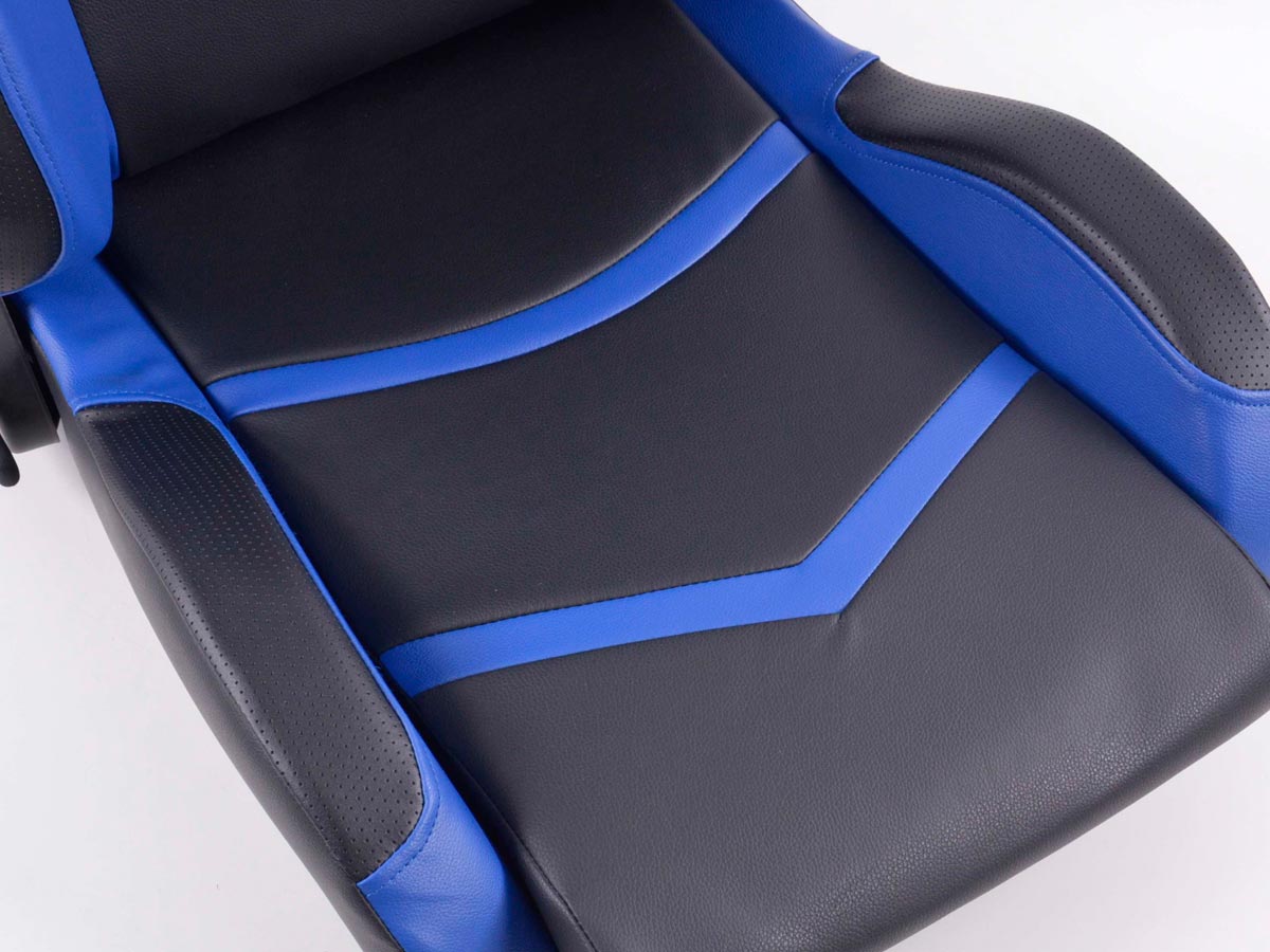 FK Sportsitze Auto Halbschalensitze Set Cyberstar Kunstleder schwarz /blau