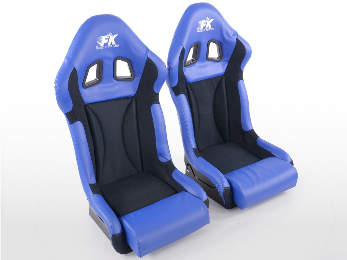 FK sports seats car full bucket seats set Race 1 with glossy fiberglass cover