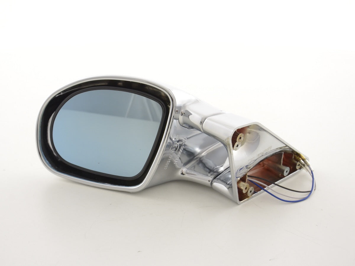 Außenspiegel Sportspiegel Set N-Look manuell verstellbar mit kleinem Blinker chrom Linkslenker